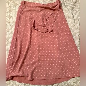 NYC Pink and White Polka Dot Midi Skirt